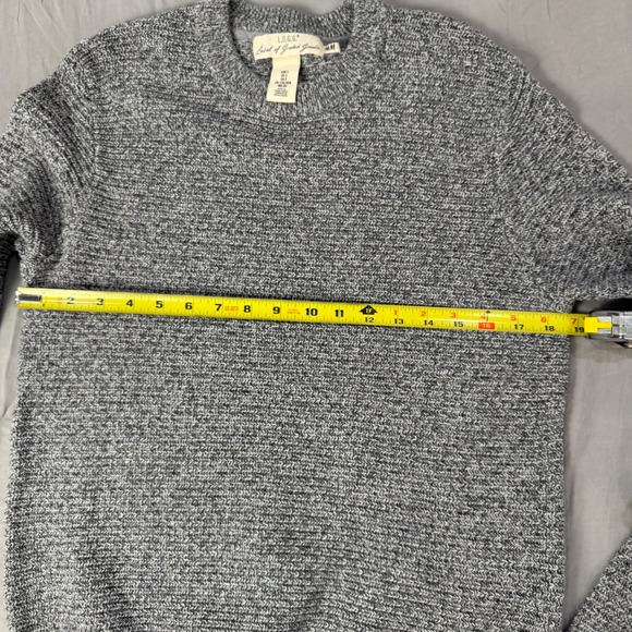 H&M Mens 100% cotton Sweater Textured Gray Crew Neck Long Sleeve Size S - Picture 7 of 7